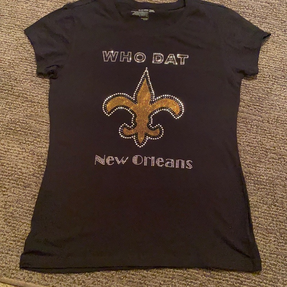 Who Dat New Orleans Sequined Tshirt